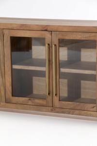 Elegant Solid Wood Two Door <b>Storage</b> <b>Sideboard</b> Cabinet Designed for Bedroom Kitchen Dining Room and Contemporary Interior Spaces - Product Image 6