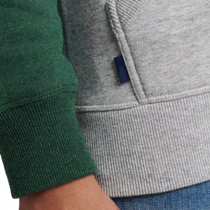 Unisex Hooded Zip-Up <b>Sweatshirt</b> <b>Grey</b> Green Cotton French Terry Casual Autumn Regular Fit Pocket Design - Product Image 4