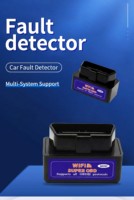 Lecteur de code OBD2 WIFI ELM327 V15, outil de diagnostic des pannes du moteur avec puce 25K80 pour iOS, Android, Windows Mini