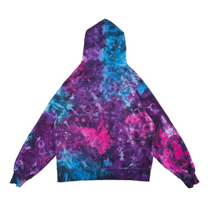 Sweat à capuche vintage tie-dye pour homme en coton épais avec finition délavée unique pour la mode urbaine moderne - Product Image 3