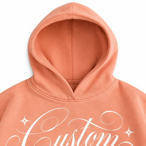 Sudadera con Capucha Personalizada Unisex Color Melocotón, Corte Holgado, Estilo Casual Otoñal, Felpa Francesa 100% Algodón, Diseño con Bolsillo, 370g de Alta Calidad - Product Image 3