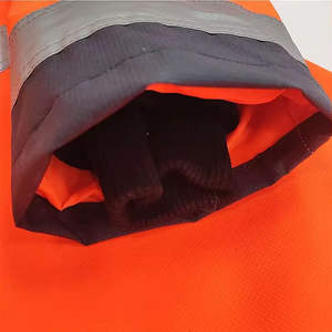 เสื้อแจ็คเก็ตฮู้ดซิปสะท้อนแสงคุณภาพสูงสำหรับงานก่อสร้าง  แขนยาว  สำหรับผู้ชาย  เพื่อความปลอดภัย - Product Image 4