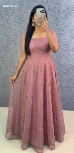 Colección de Vestidos de Tela de Primera Calidad para Uso Ocasional con Detalles de Cordón y Forro de Crepé, Fabricante y Proveedor de Moda Femenina de la India - Product Image 3