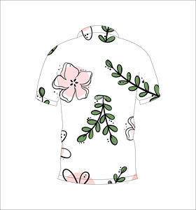 Polo Floral Elegante Personalizado, Transpirable y Ligero, Ropa Deportiva para Golf, Manga Corta, Sublimación, Prenda Botánica de Alto Rendimiento - Product Image 3