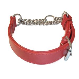 Collier pour animaux de compagnie réglable formation Martingale colliers de chien en cuir avec chaîne d'étranglement en acier inoxydable accessoires pour animaux de compagnie - Product Image 1