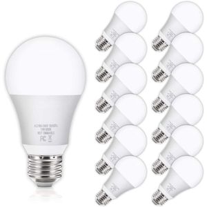Confezione da 12 lampadine LED A19, equivalente a 100 Watt, 5000K, luce bianca diurna, senza sfarfallio, base a vite media E26, 1100 lumen, non dimmerabili - Product Image 1