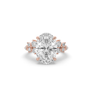 Bague en diamant de laboratoire ovale de 4 carats certifiée IGI, en argent sterling 925, style unique pour femme, légère, taille brillant, luxe - Product Image 6