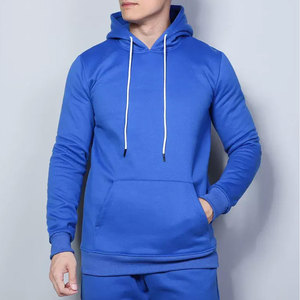 Conjunto Deportivo Econex para Hombre, Diseño 2 en 1 con Capucha Azul, Ligero, Manga Corta, Corte Regular, Color Sólido, Algodón - Product Image 2