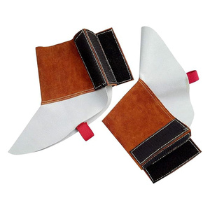 Protège-jambes de soudeur en cuir de vachette pleine fleur de qualité supérieure, résistants au feu et à la chaleur (500-1000°C), imperméables, coupe standard, vêtements de sécurité - Product Image 1