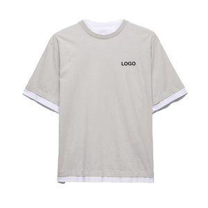 Camiseta de algodón prémium minimalista para hombre, corte holgado, estilo urbano, peso pesado, OEM, personalizada, camisetas para hombre, top para hombre - Product Image 6