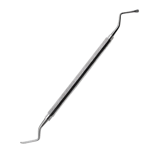 Cureta Ósea Lucas # Instrumento Quirúrgico Dental Ergonómico Manual con Mango Hexagonal y Puntas Dobles de 3mm para Extracción de Hueso y Curetaje - Product Image 1