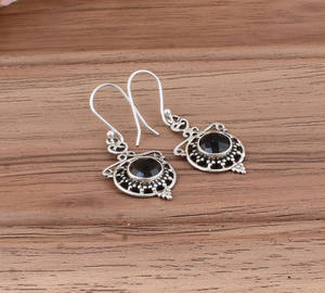 Pendientes de Cuarzo Ahumado Natural, Plata de Ley 925, Pendientes Largos de Lujo para Mujer, Regalo de Boda, Fiesta, Aniversario - Product Image 3