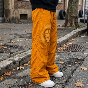 Pantalones Casuales de Lona de Nailon, Corte Holgado, Alta Calidad, Transpirables, Ecológicos, Diseño Flexible, Moda Urbana - Product Image 4