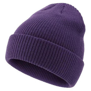 Purple Beanie Custom Knit <b>Winter</b> <b>Cap</b> Private Label Wholesale Headwear Manufacturer Logo Supplier USA EU Fashion Brand B2B Pro - Product Image 2