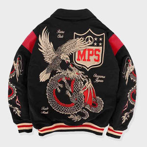 Veste bomber unisexe de luxe VITHAS INDUSTRY, style baseball, toile, hiver, hip hop, streetwear, style universitaire, tendance - Product Image 2