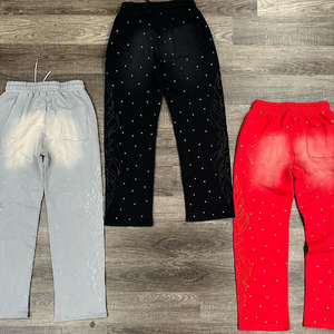 Pantalones Deportivos de Felpa de Algodón para Hombre, de Alta Calidad y Peso Pesado, Estilo Oversize, Pierna Ancha, Holgados, 400gsm, Cintura Doble - Product Image 6