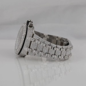 Reloj de Lujo con Diamantes Moissainte Calidad VVS1 con Movimiento Automático, Reloj de Diamantes para Hombre y Mujer, Reloj con Incrustaciones de Diamantes a la Moda - Product Image 3