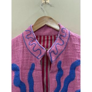 Bohemian TNT Suzani Cotton Embroidered Short Jacket Windproof and Breathable Floral Design <b>Coat</b> Gift for Her/Mom - Product Image 2