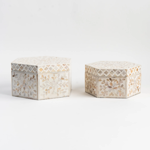 Lot de 2 coffres décoratifs en nacre de haute qualité, fabriqués au Vietnam - Product Image 4