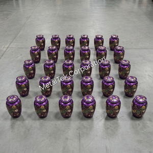 Premium Cremation Urn for Human Ashes Adult Handcrafted <b>Large</b> Metal Funeral Memorial Metal <b>Jar</b> Custom Colour Ashes Holder Vessel - Product Image 6