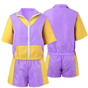 Conjunto corto de sudadera con capucha y cortavientos de bloque de color personalizado 2026, con cremallera funcional, ligero, de nailon, para hombre, chándal de corte holgado. - Product Image 6