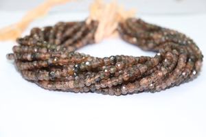 Rondelle à facettes d'andalousite naturelle de haute qualité Pierres précieuses en vrac Perles d'andalousite de haute qualité - Product Image 5