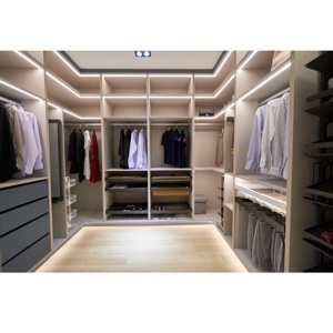 Sistema de Almacenamiento Abierto CANA de Tablero de Partículas Contemporáneo, Directo de Fábrica, Armario Moderno Tipo Vestidor, Muebles Personalizados para Casa o Villa - Product Image 6