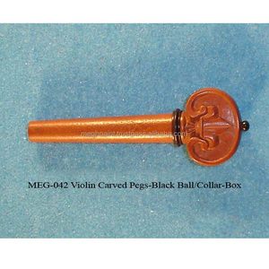 Clavettes sculptées pour basson, collier à bille noir, en bois de boxwood, modèle international Meghna MEG-O42 - Product Image 2