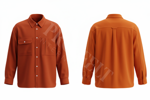 Outdoor Workwear & Streetwear Dress Shirt <b>Jacket</b> with Long Sleeves Classic Collar Buttoned Pocket Whole Sale Private Label Shirt - Product Image 5