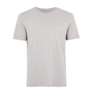 Camiseta de Manga Corta para Hombre, Cuello Redondo, Color Gris, Estilo Casual, Tejido de Punto, 100% Algodón, Diseño Liso - Product Image 6