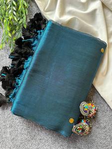 Beautiful Indian Traditional Soft <b>Tissue</b> silk Saree Latest Exclusive Stylish Blouse Ethnic Party <b>Wedding</b> Wear For Women - Product Image 4