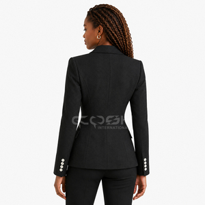 Blazer formel noir pour femmes Cosh International Greek Apparel, manches longues, anti-plis, élégant, pour sororité - Product Image 4