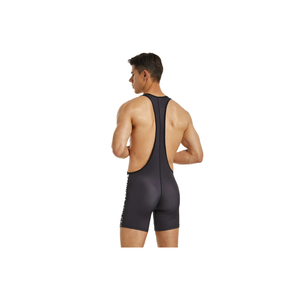 Camiseta deportiva sin mangas para hombre, cuello en V, negra, de spandex y nailon, de secado rápido, para culturismo y fitness. - Product Image 4