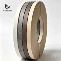 Hochglanz-PVC-Kantenband Selbstklebend Holzmaserung 1x22mm Kundenspezifische Breite 0,4-3mm für Hotel-Lobby Schranktür-Verkleidung