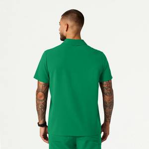 Conjuntos de Uniformes Médicos Personalizados al por Mayor con Cuello Mao y Múltiples Bolsillos, de Tela de Estambre con Fusión Sin Costuras, para Uso Hospitalario en Hombres - Product Image 3