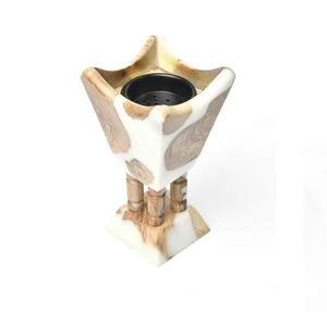 Brûleur d'encens en résine en forme d'étoile, diffuseur d'aromathérapie à grain de bois, support de bougie - Product Image 1