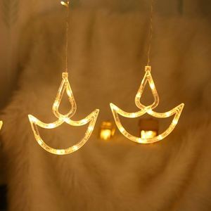 Mini guirlande de lumières LED de Noël 3,5 m avec motif étoile et lune pour la décoration intérieure/extérieure des fêtes - Product Image 4