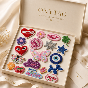 Oxytag Patchs thermocollants brodés en feutre non tissé, formes Cœur, Fleur, Papillon, pour décorations cadeaux, vente en gros, personnalisation OEM - Product Image 3