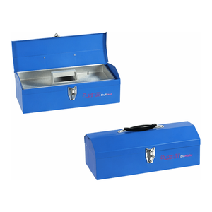 Caja de Herramientas de Acero con Bandeja Interior, Ligera, Impermeable, Portátil, para Almacenamiento de Bricolaje, para Laboratorio y Trabajo Industrial - Product Image 1