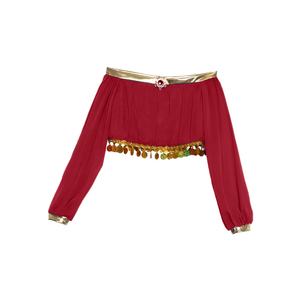 Top Corto de Chifón para Danza del Vientre, para Niñas de 6 a 16 Años, Ideal para Fiestas Temáticas, Bailes de Disfraces y Actuaciones - Product Image 4