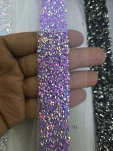 New Design Colorful Sewing Beaded Lace Rhinestone AB Crystal Trim for Clothes <b>Decoration</b> Deals In wholesale - Product Image 5