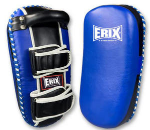 Mejores protectores de patadas de Muay Thai de cuero PU curvados para entrenamiento de boxeo, MMA y Kickboxing con logotipo personalizado OEM - Product Image 3