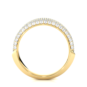 Bague en diamant naturel de 1,92 carat au design haut de gamme en or 18 carats, taille ronde, 161 diamants, bague de mariage en diamant à vendre - Product Image 6