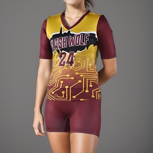 Uniforme de voleibol ligero de alta calidad para mujer Impresión personalizada Ropa deportiva de diferentes colores - Product Image 2