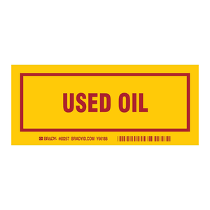 Étiquettes d'huile usagée Brady, adhésif durable résistant aux produits chimiques pour conteneurs industriels - Product Image 3