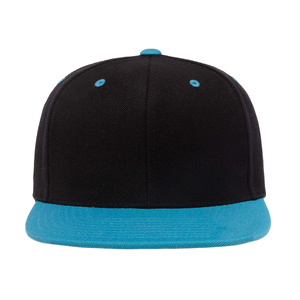 Gorra Snapback de 6 Paneles, Negra y Azul, Color en Contraste, Unisex, Estilo Casual, Primavera Verano, Gorra de Sarga para Adultos - Product Image 1
