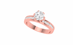 Élégante bague de fiançailles avec diamant de laboratoire rond de 1,25 carat, monture haute solitaire en or blanc 14 carats, certifiée EF VVS IGI - Product Image 1