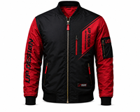 Blouson bomber pour homme, impression graphique personnalisée, coupe-vent léger, blouson varsity, poches zippées, respirant, écologique