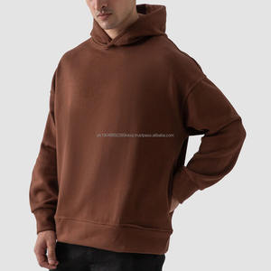 Sweat-shirt ample tendance pour homme, qualité supérieure, logo personnalisé imprimé, couleur unie, coton mélangé, sweat-shirts 2025 - Product Image 5