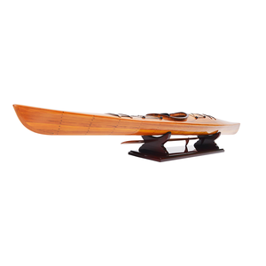 B078 - Modèle de kayak antique en bois, décoration d'intérieur, fournitures d'art et d'artisanat OMH, artisanat en cèdre, style nautique, 106,7Lx14Wx13,5H cm - Product Image 3